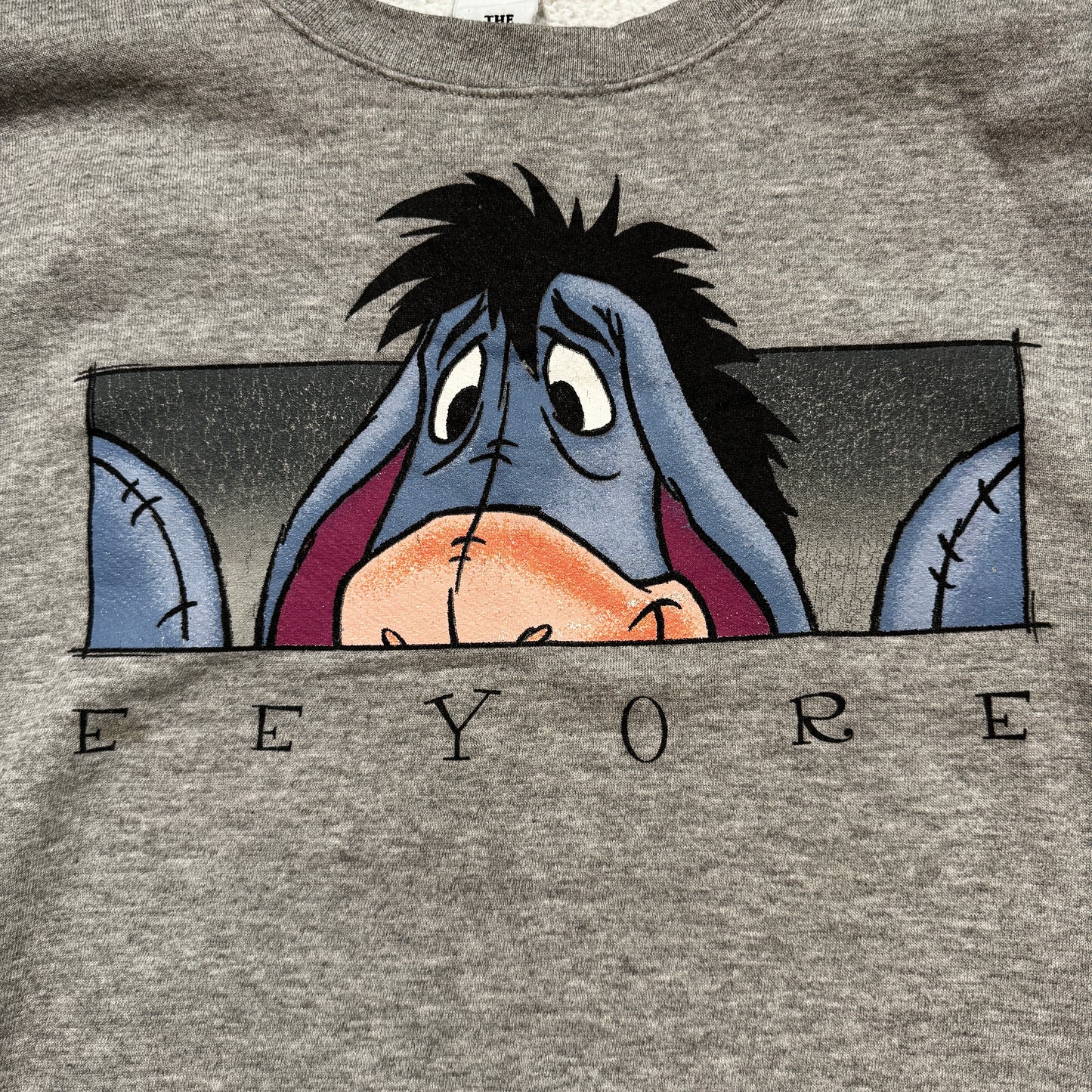 1990s Eeyore Gray Printed Crewneck Sweater