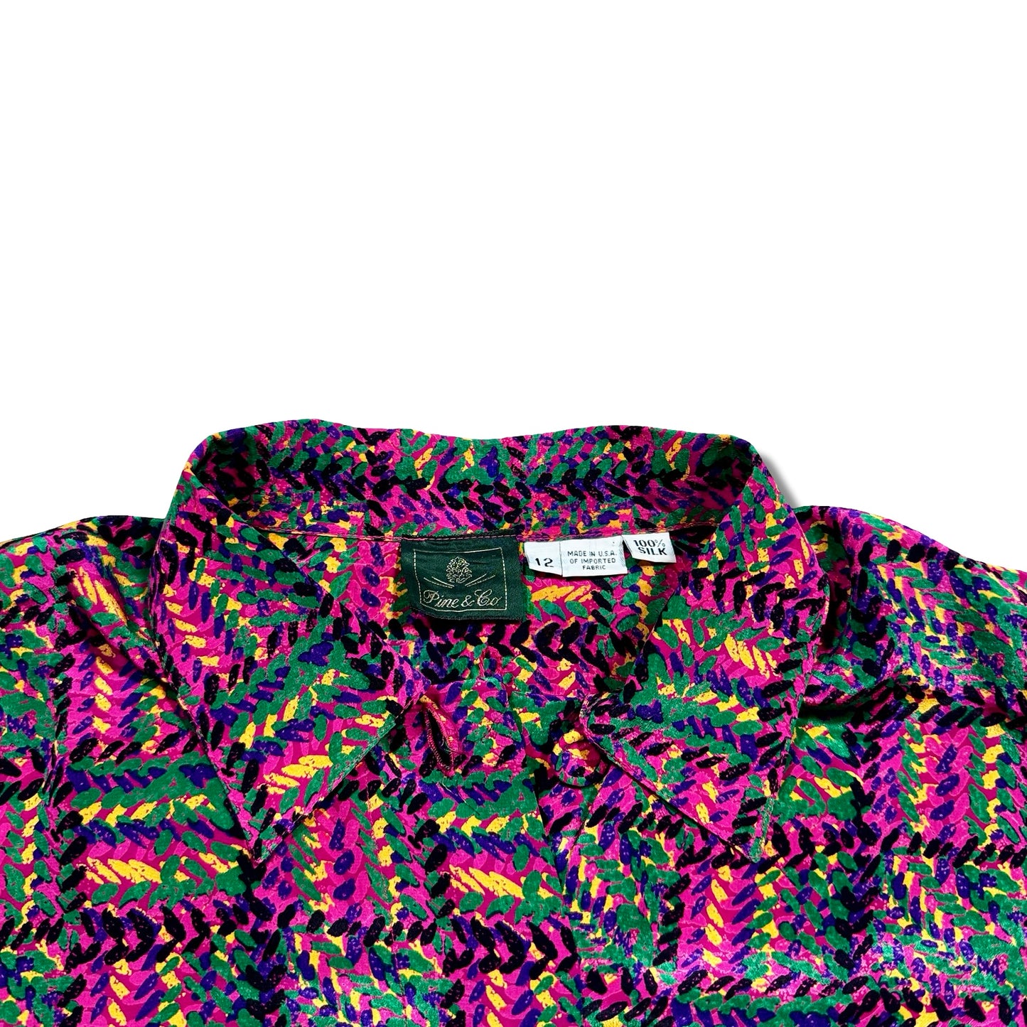 Vintage Neon Weave Blouse
