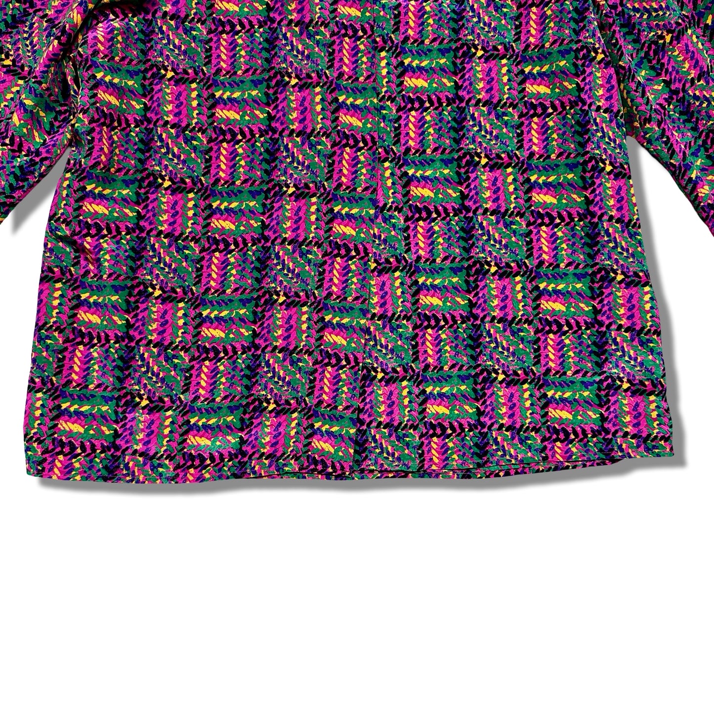 Vintage Neon Weave Blouse