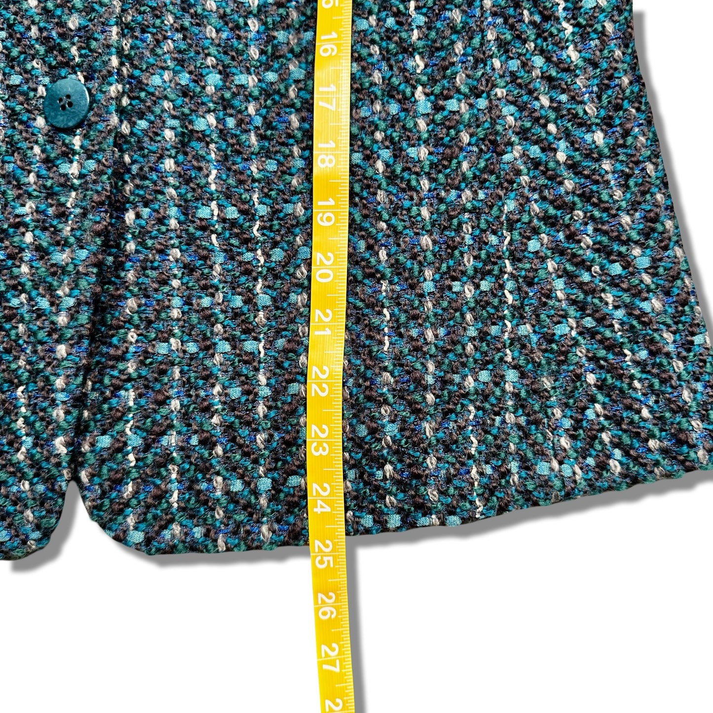 Vintage Teal Tweed Blazer