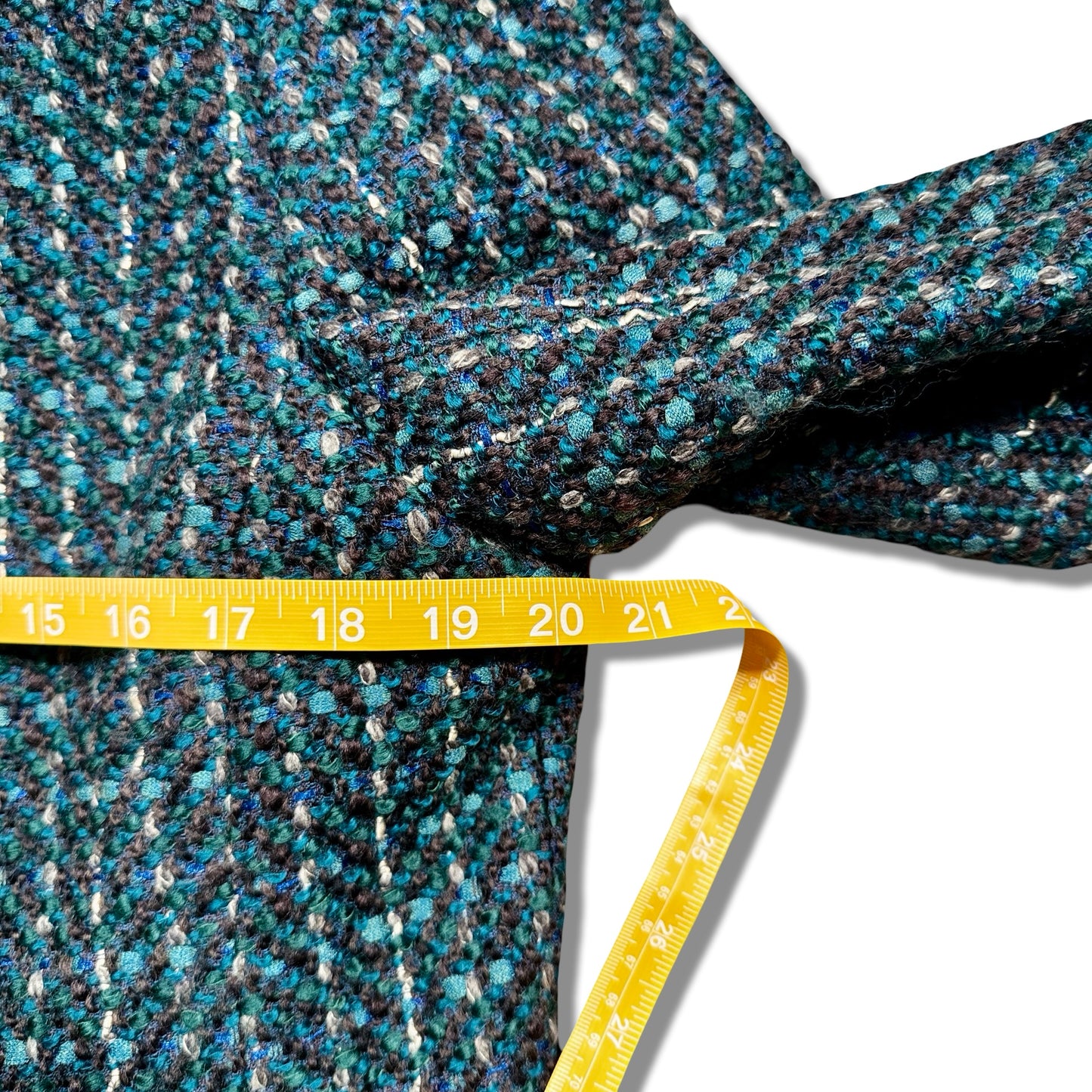 Vintage Teal Tweed Blazer