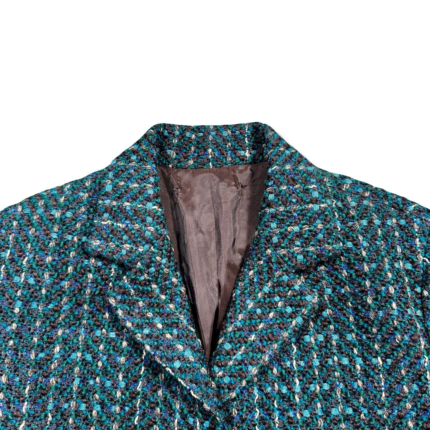 Vintage Teal Tweed Blazer