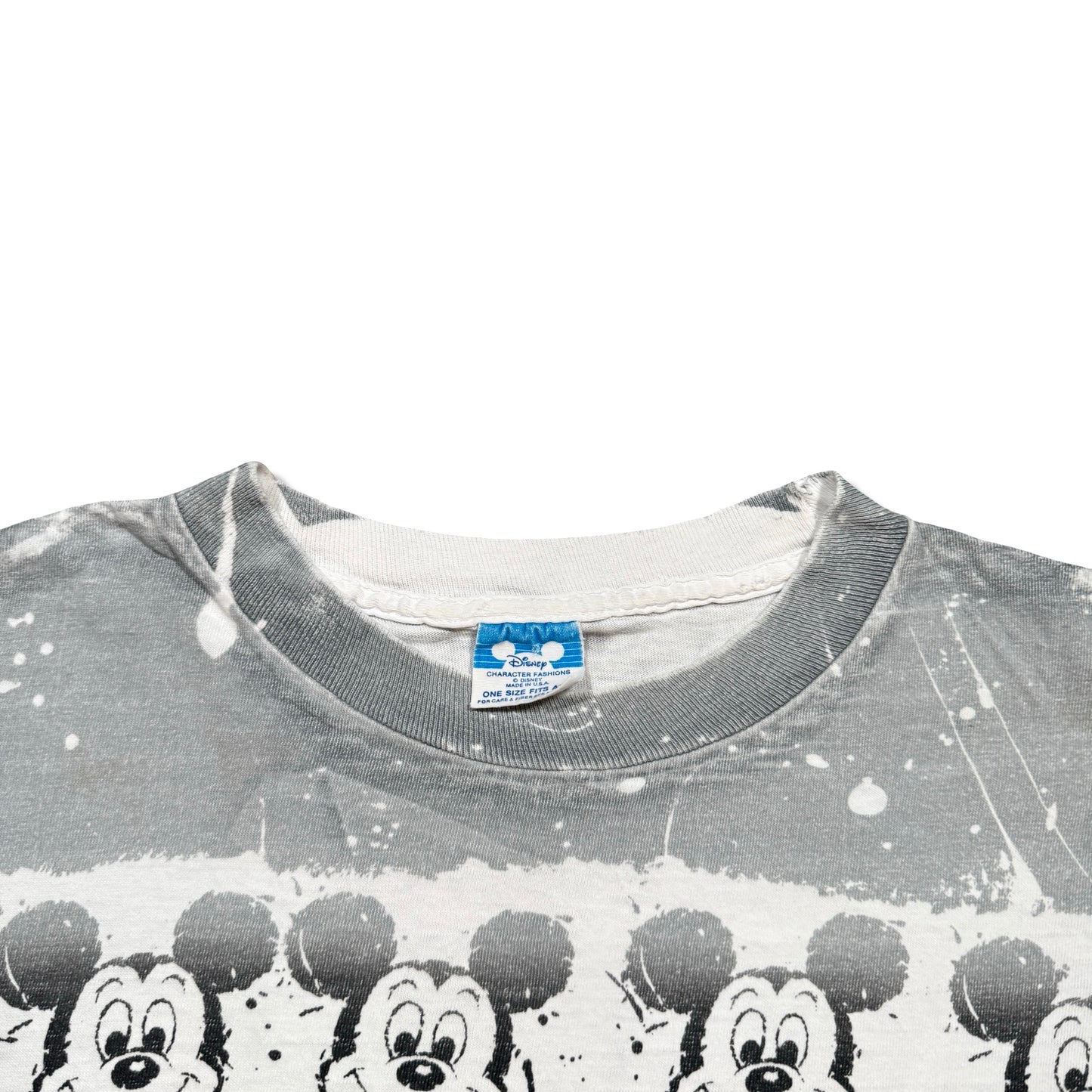 2000s Mickey Mouse Allover Print Splatter T-Shirt