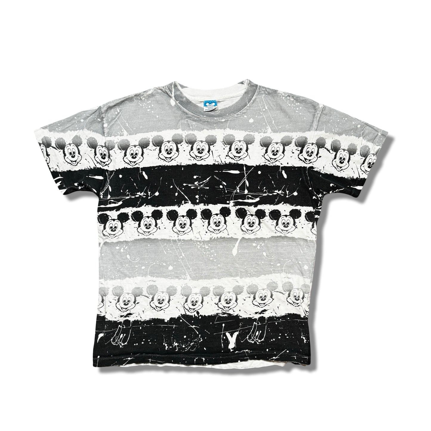 2000s Mickey Mouse Allover Print Splatter T-Shirt