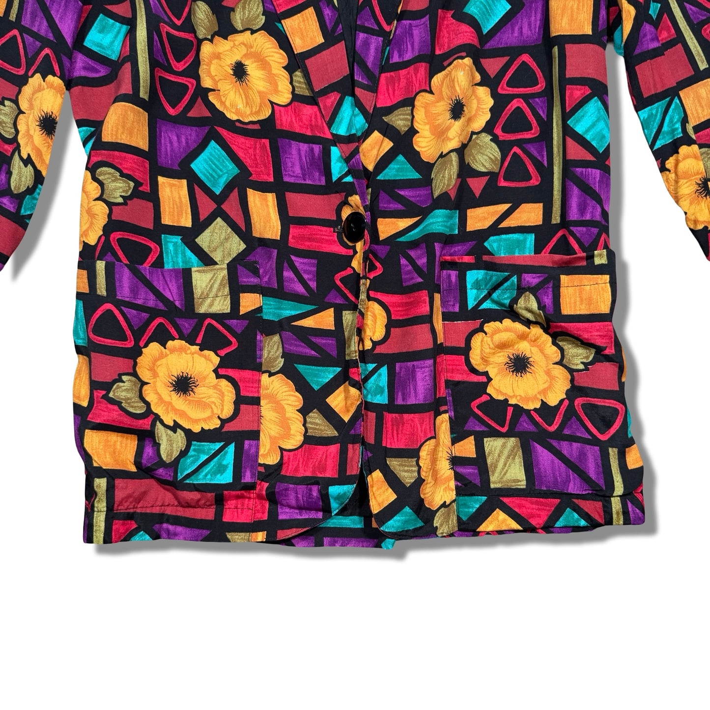 Vintage Lindsay Gee Rayon Stained Glass Blazer
