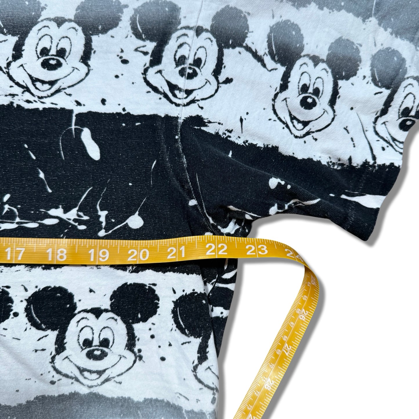 2000s Mickey Mouse Allover Print Splatter T-Shirt