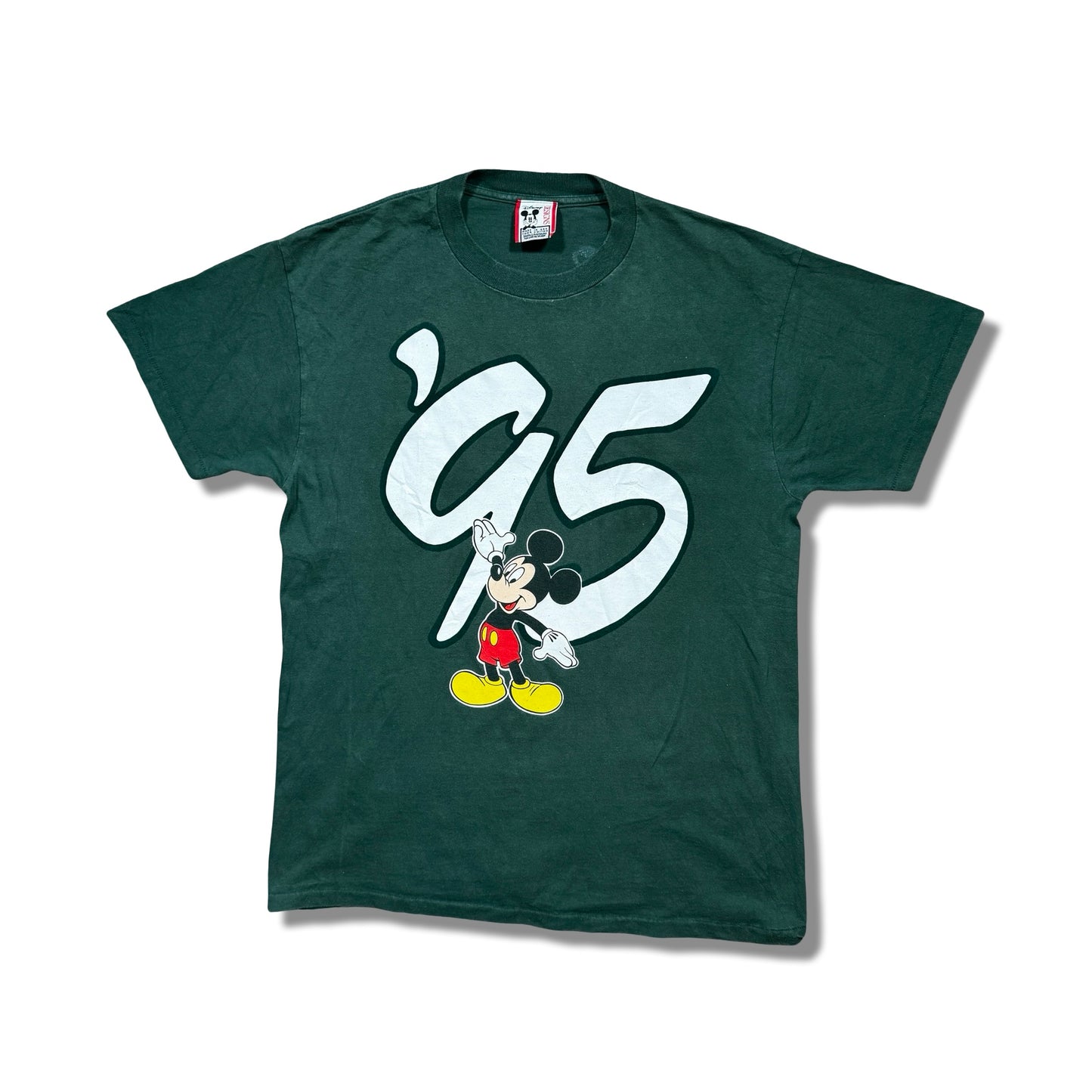 1995 Mickey Mouse Forest Green Graphic T-Shirt