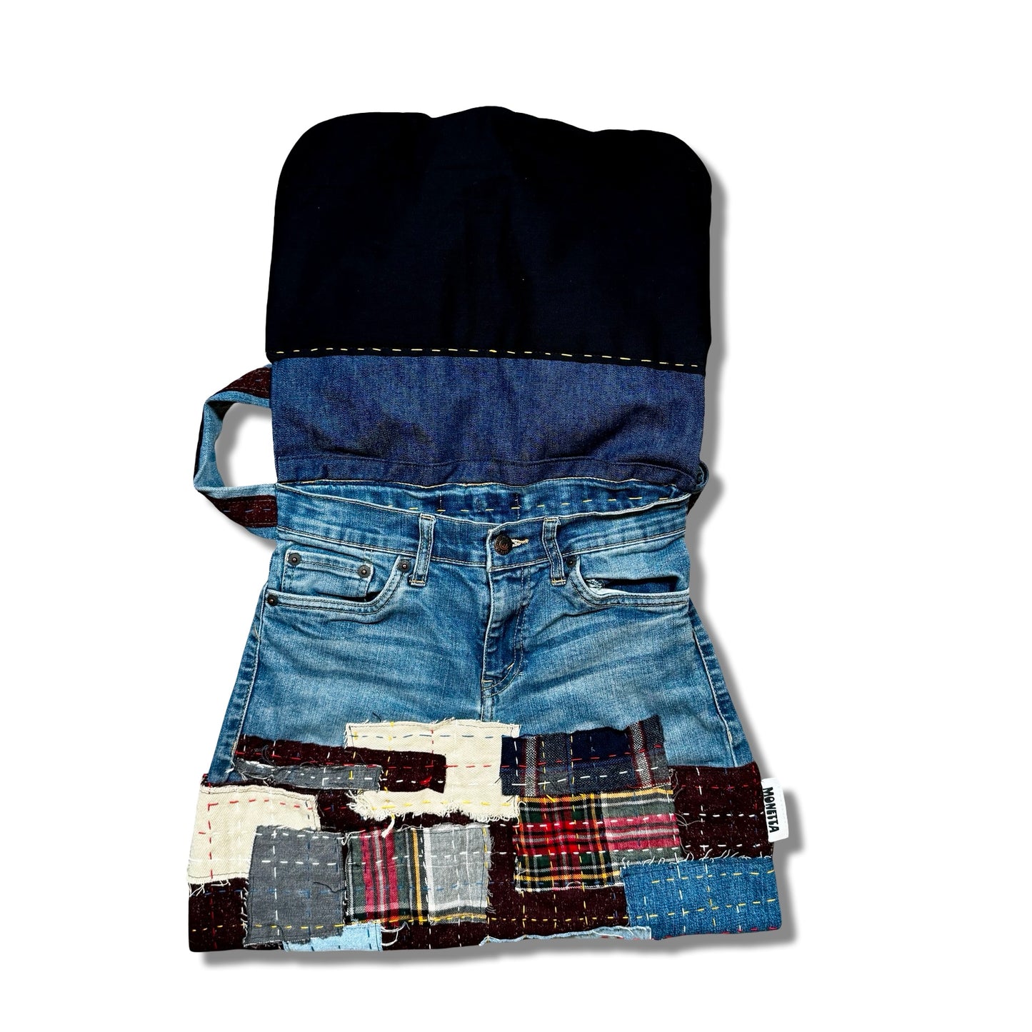 Denim x Flannel Shashiko Messenger Bag