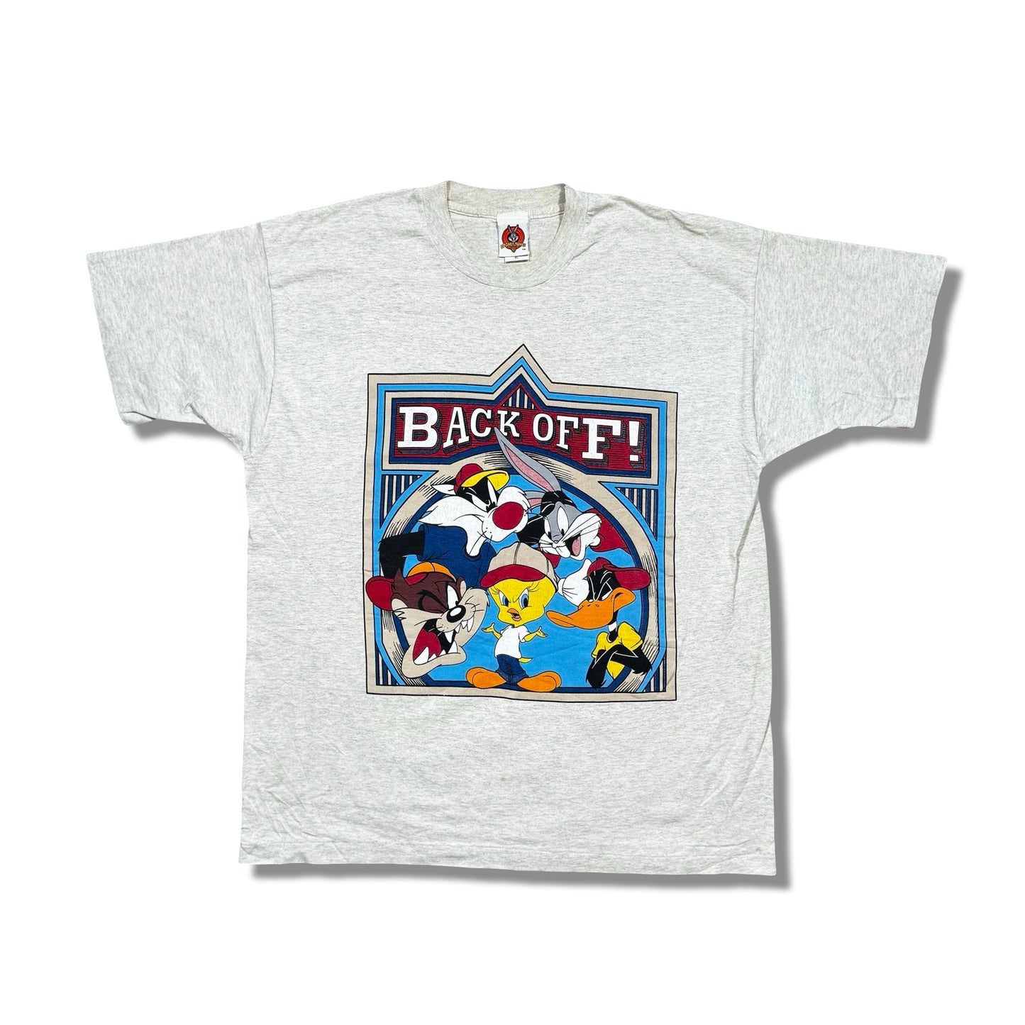 1990s Looney Tunes “Back Off!” Heather Gray Graphic T-Shirt