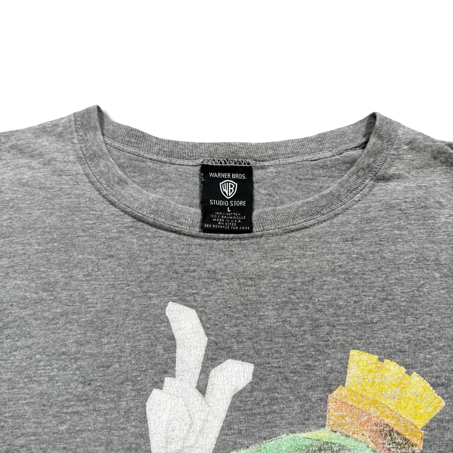1990s Marvin the Martian Faded Gray Graphic T-Shirt