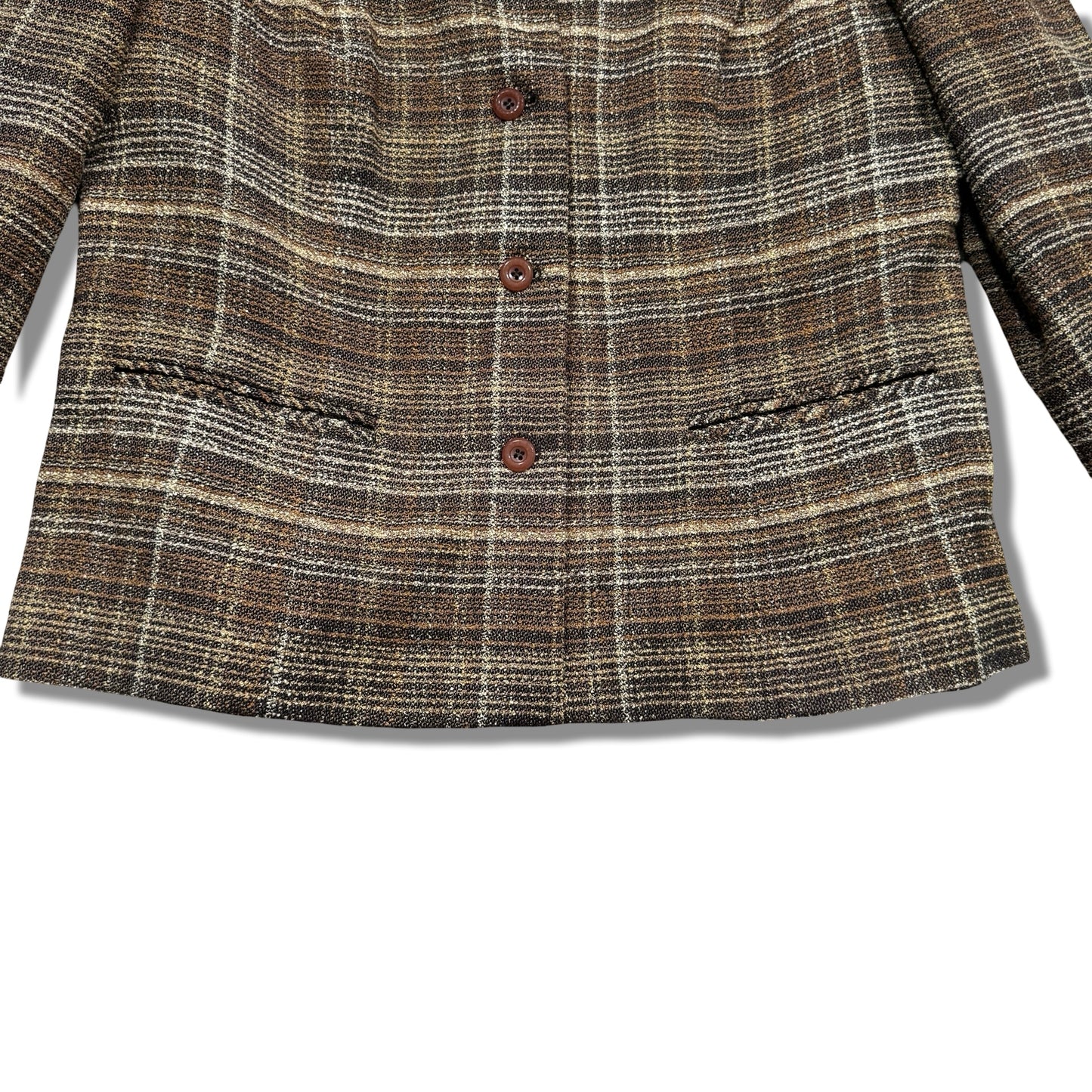 Vintage Sag Harbor Autumn Check Blazer