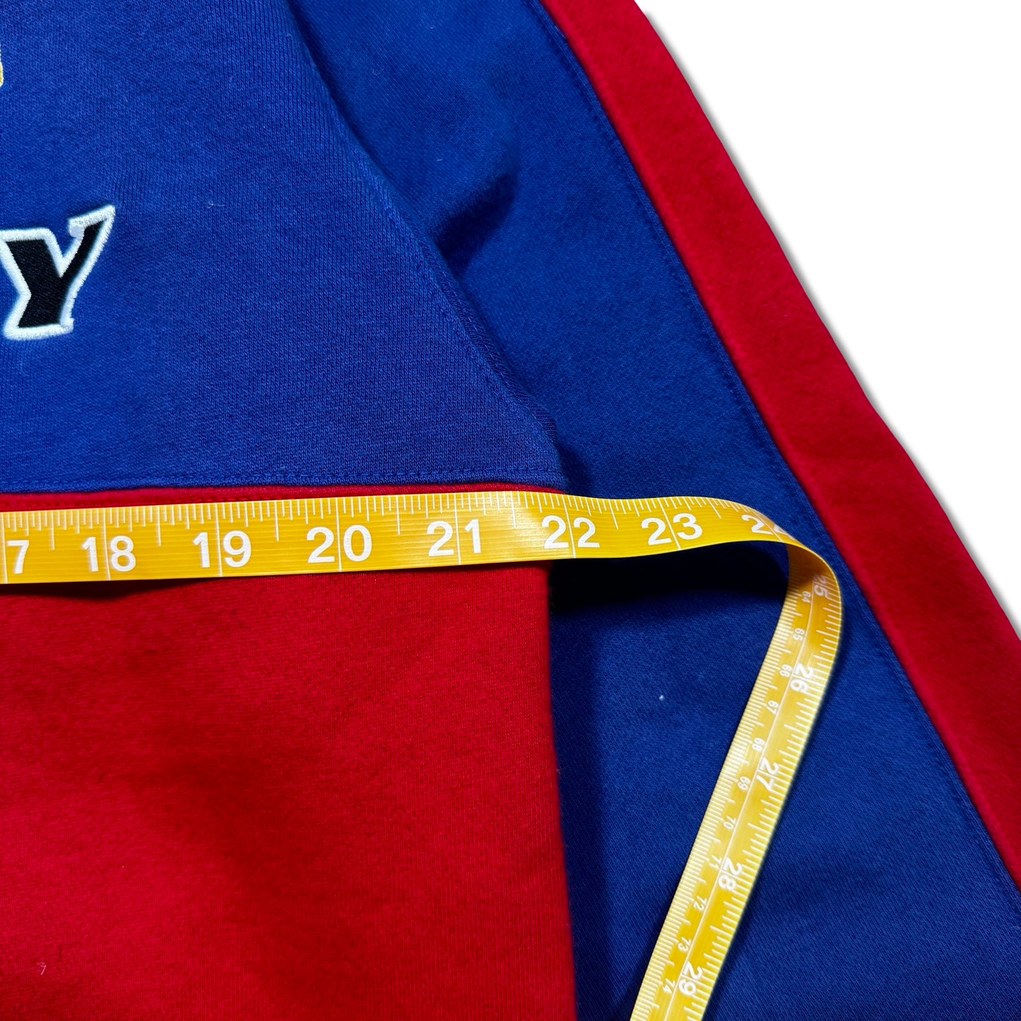1990s Mickey Mouse Red & Blue Colorblock Crewneck Sweater