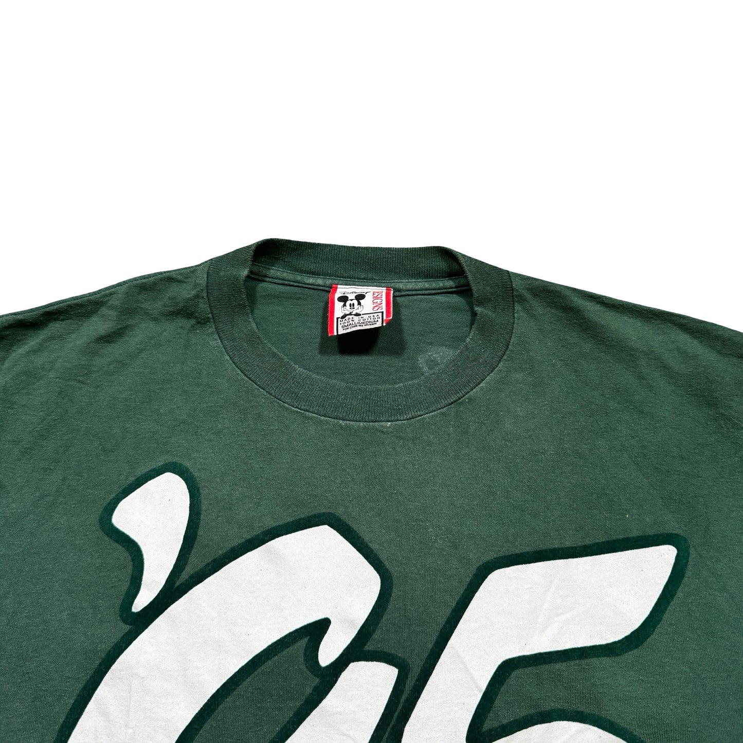 1995 Mickey Mouse Forest Green Graphic T-Shirt