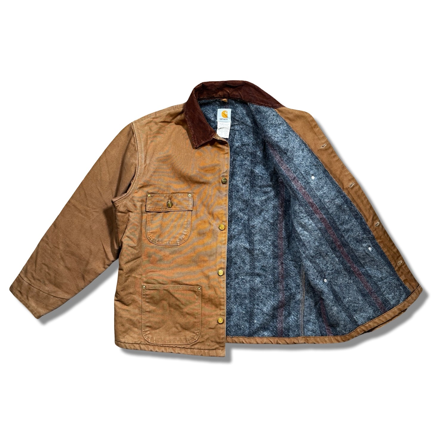 Vintage Carhartt Brown Duck Fleece-Lined Work Jacket
