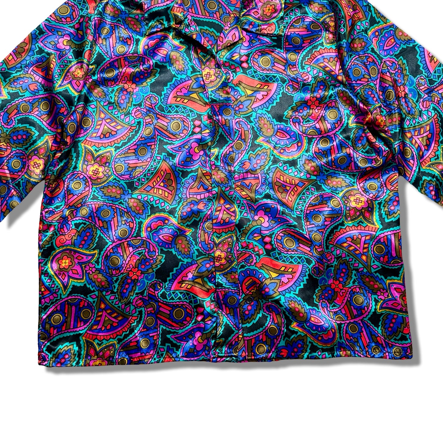 Vintage Psychedelic Paisley Silk Blouse