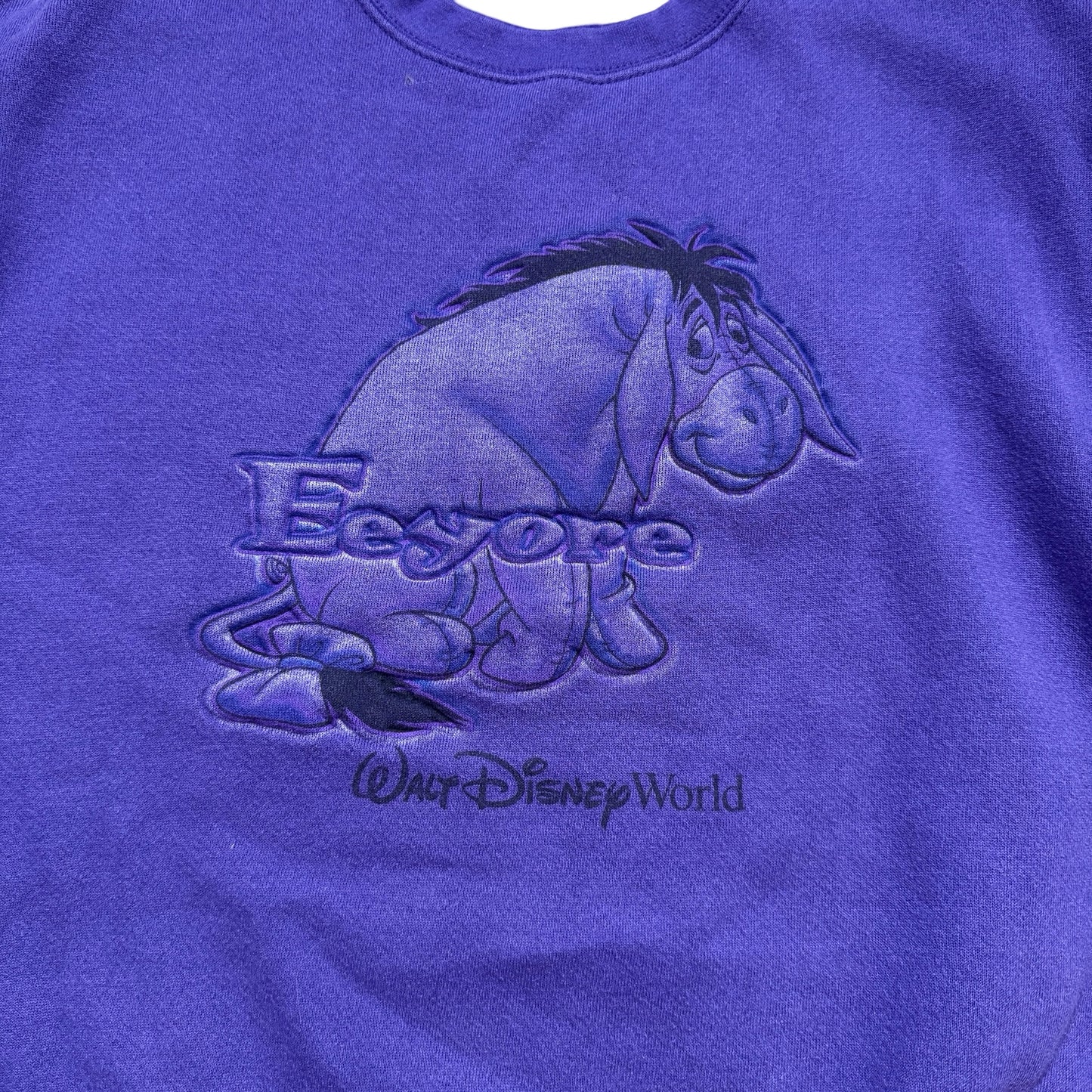 1990s Purple Eeyore Walt Disney World Crewneck Sweater