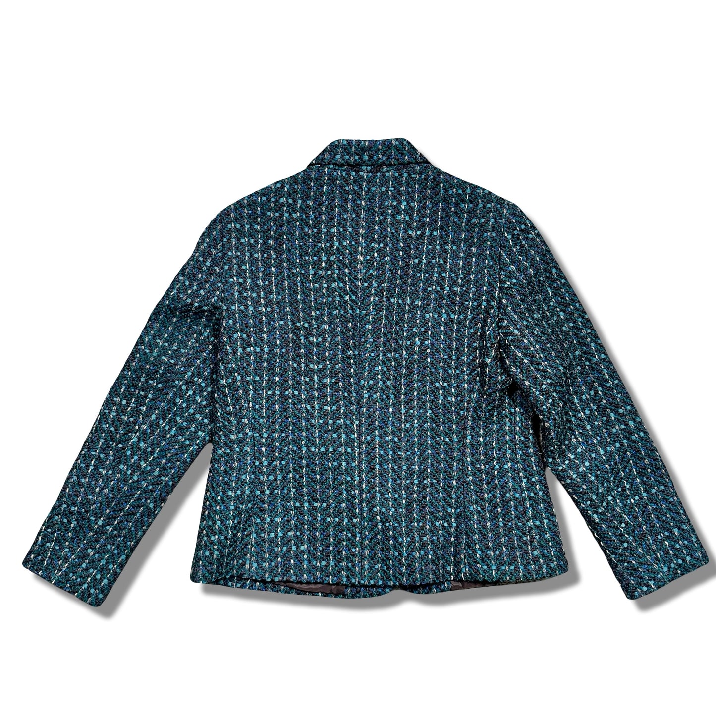 Vintage Teal Tweed Blazer