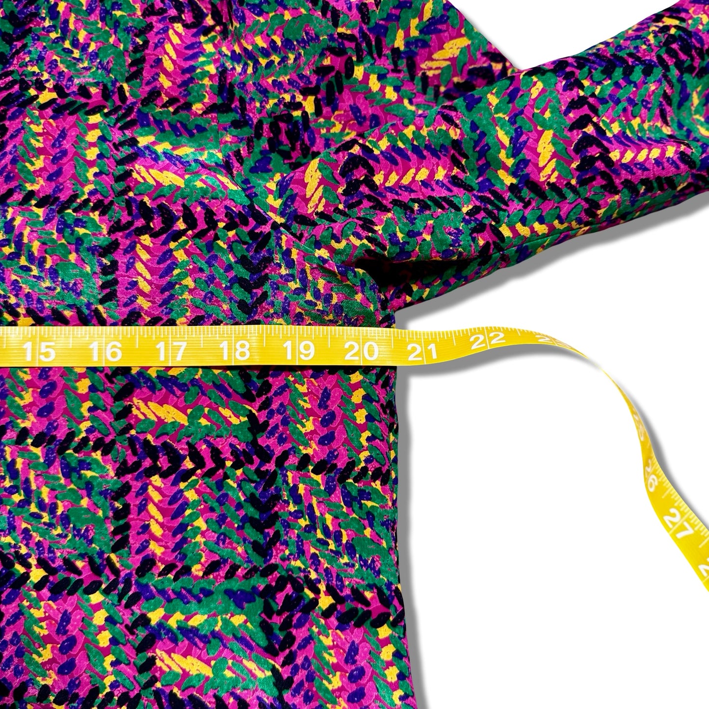 Vintage Neon Weave Blouse