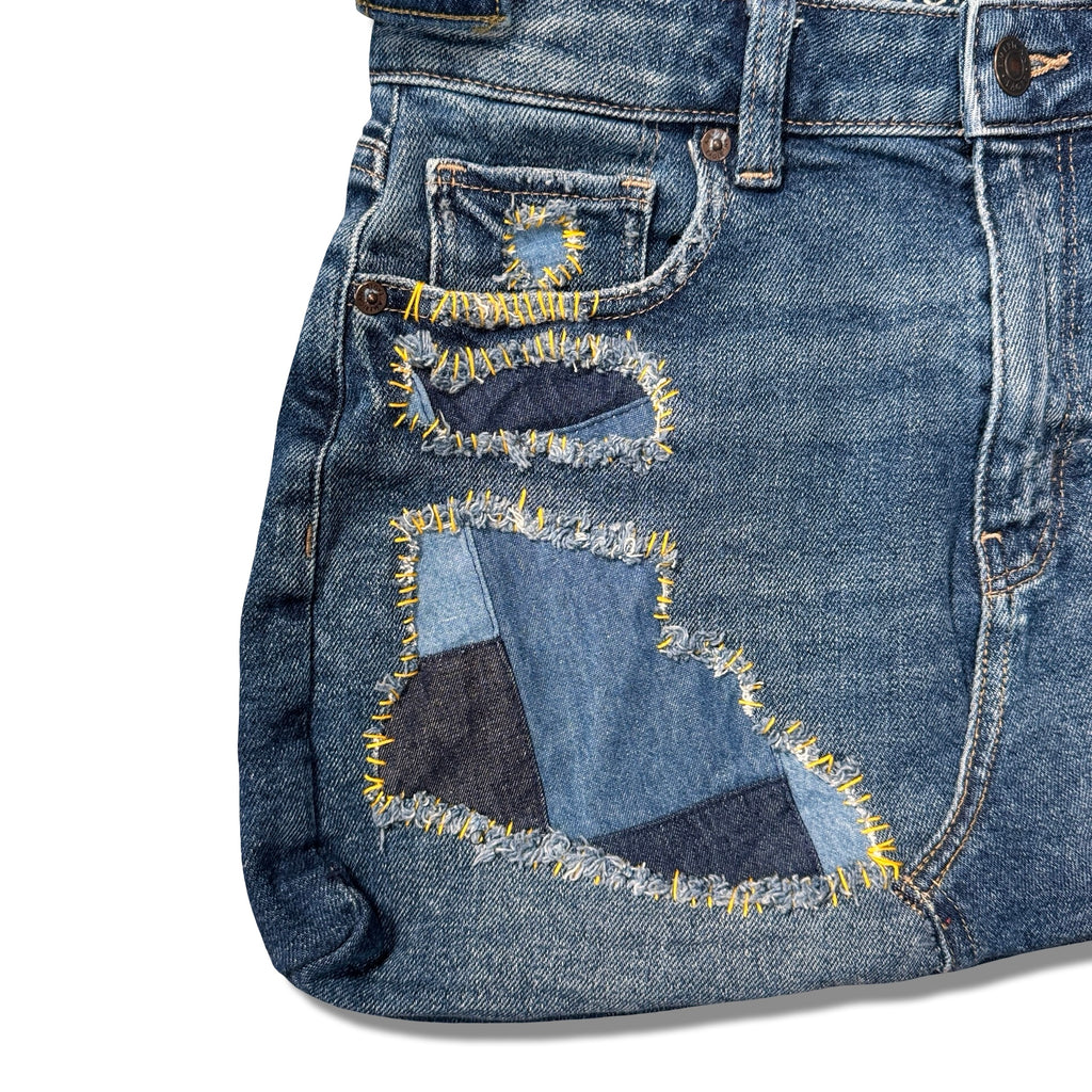 Sashiko Denim Messenger Bag 04