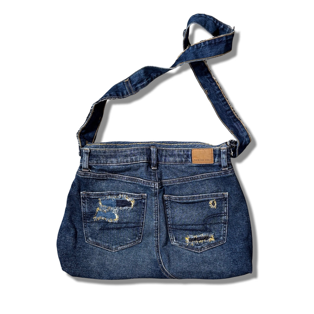 Sashiko Denim Messenger Bag 04