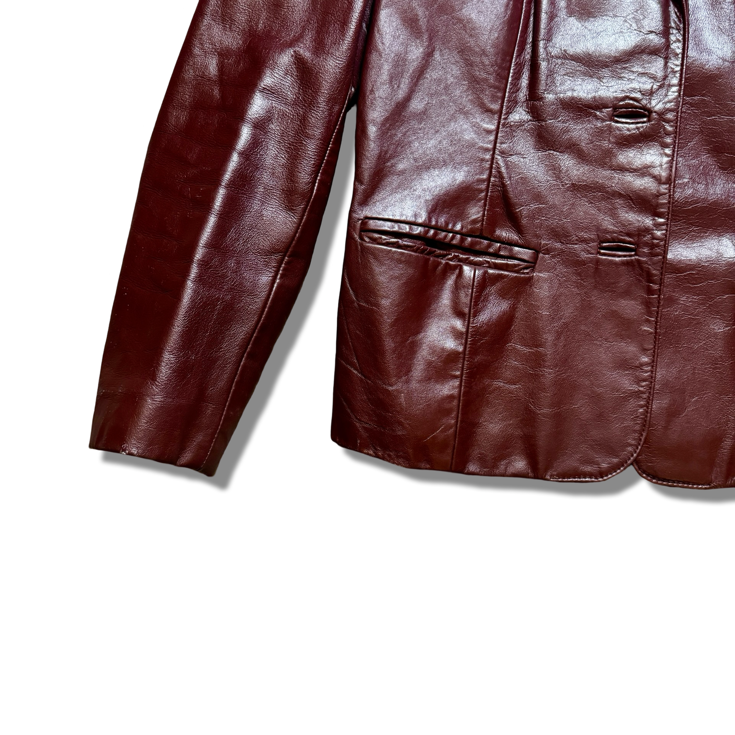 Helene Berman Leather Blazer Jacket