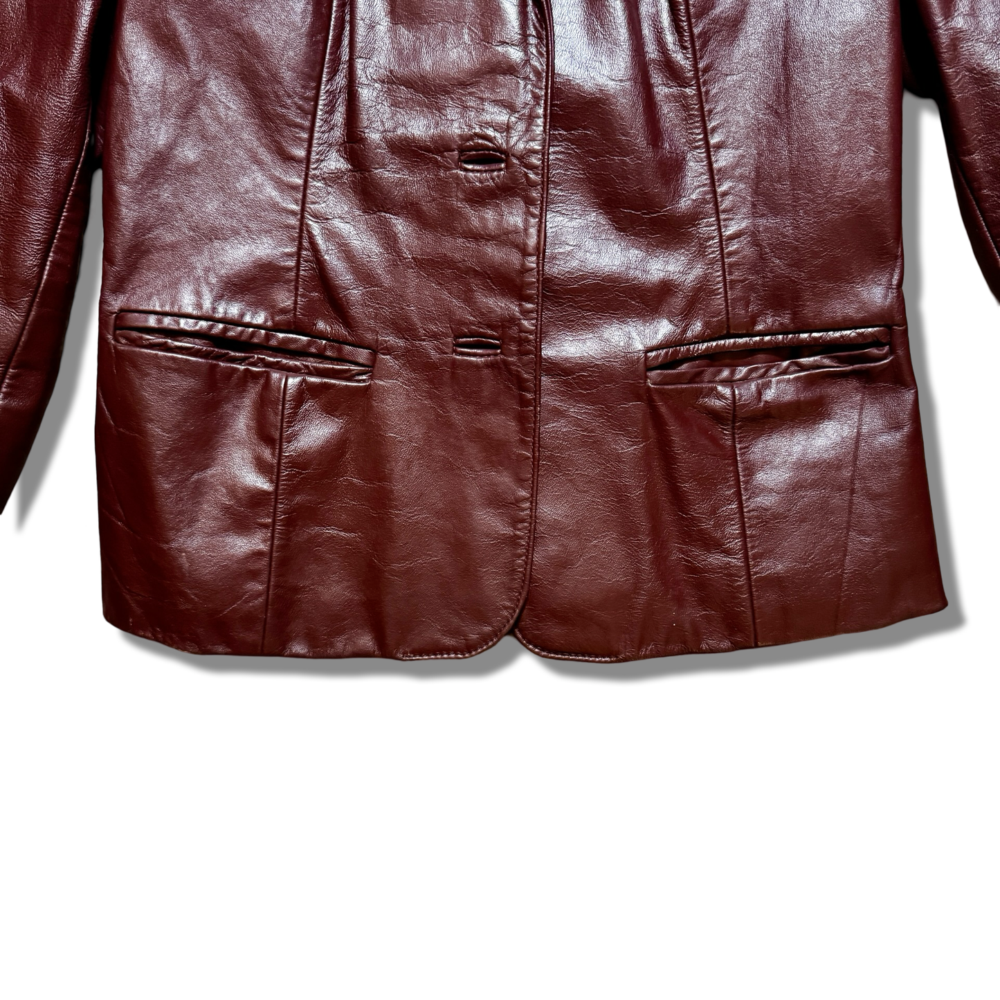 Helene Berman Leather Blazer Jacket