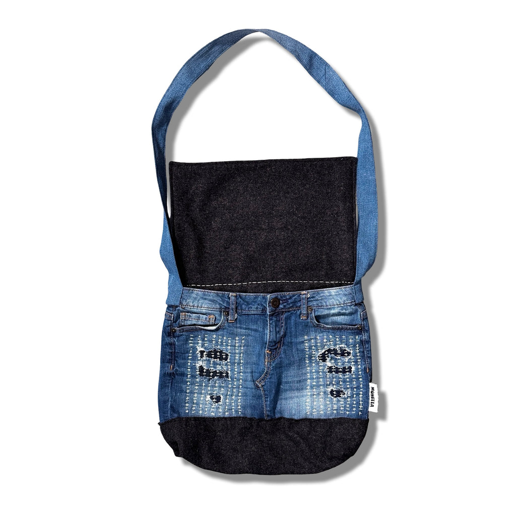 Sashiko Denim Messenger Bag 03