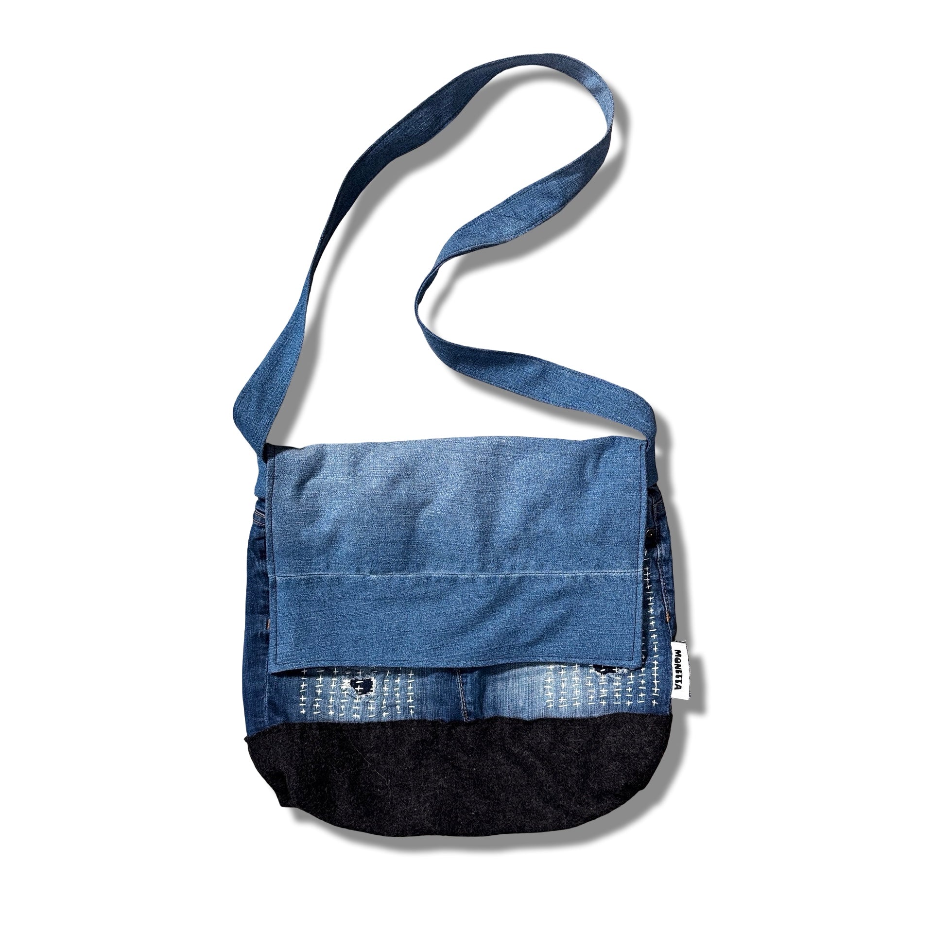 Sashiko Denim Messenger Bag 03