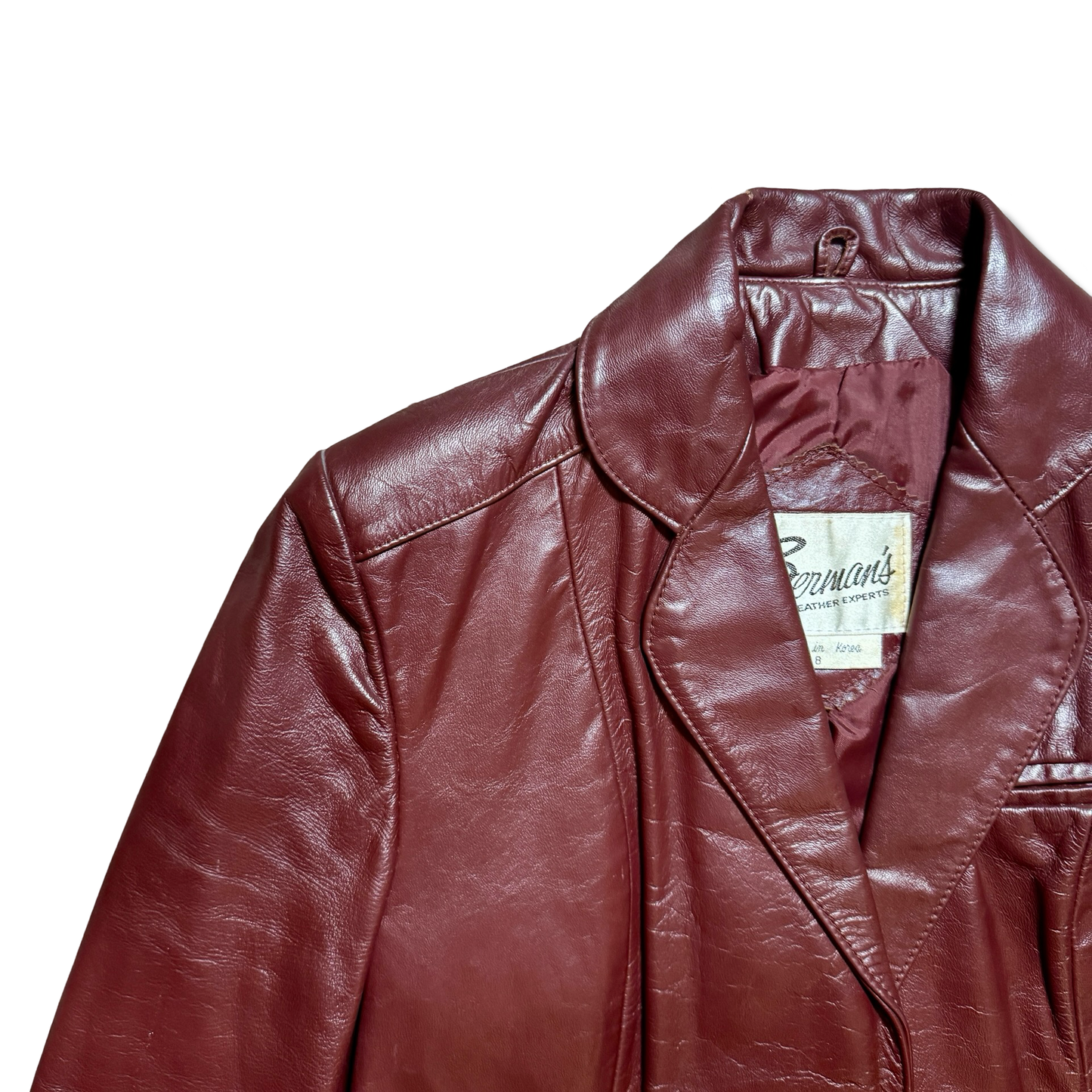 Helene Berman Leather Blazer Jacket