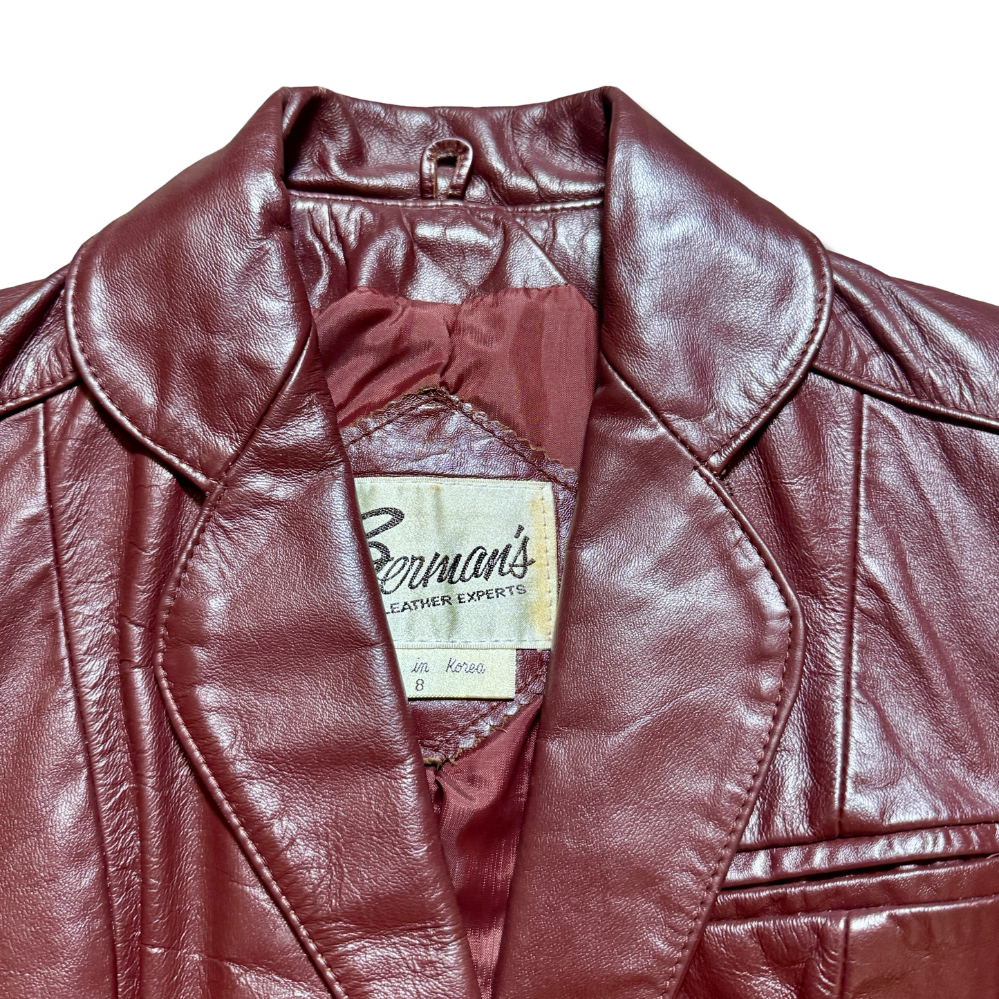 Helene Berman Leather Blazer Jacket