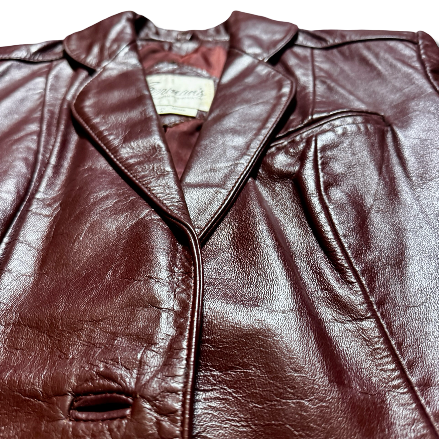 Helene Berman Leather Blazer Jacket