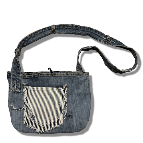 Patchwork Denim Cross Body Bag