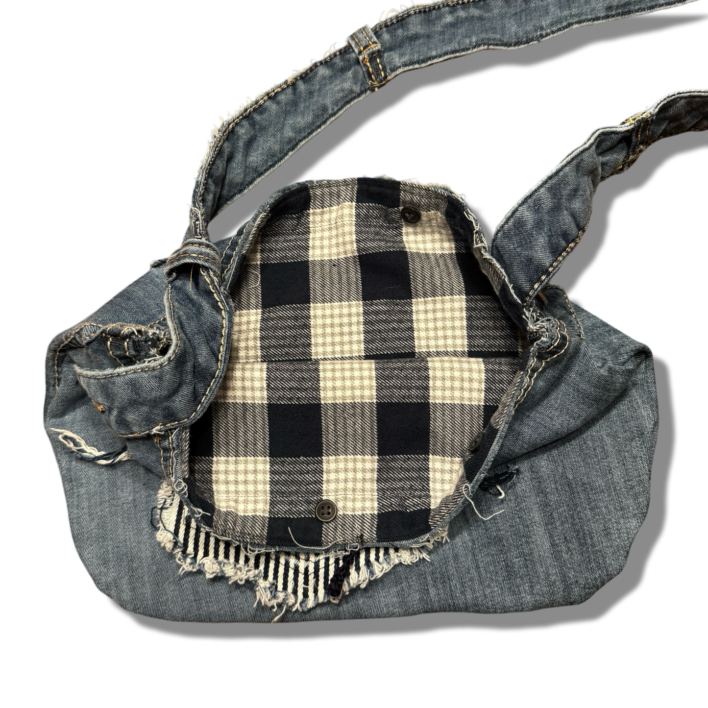 Patchwork Denim Cross Body Bag