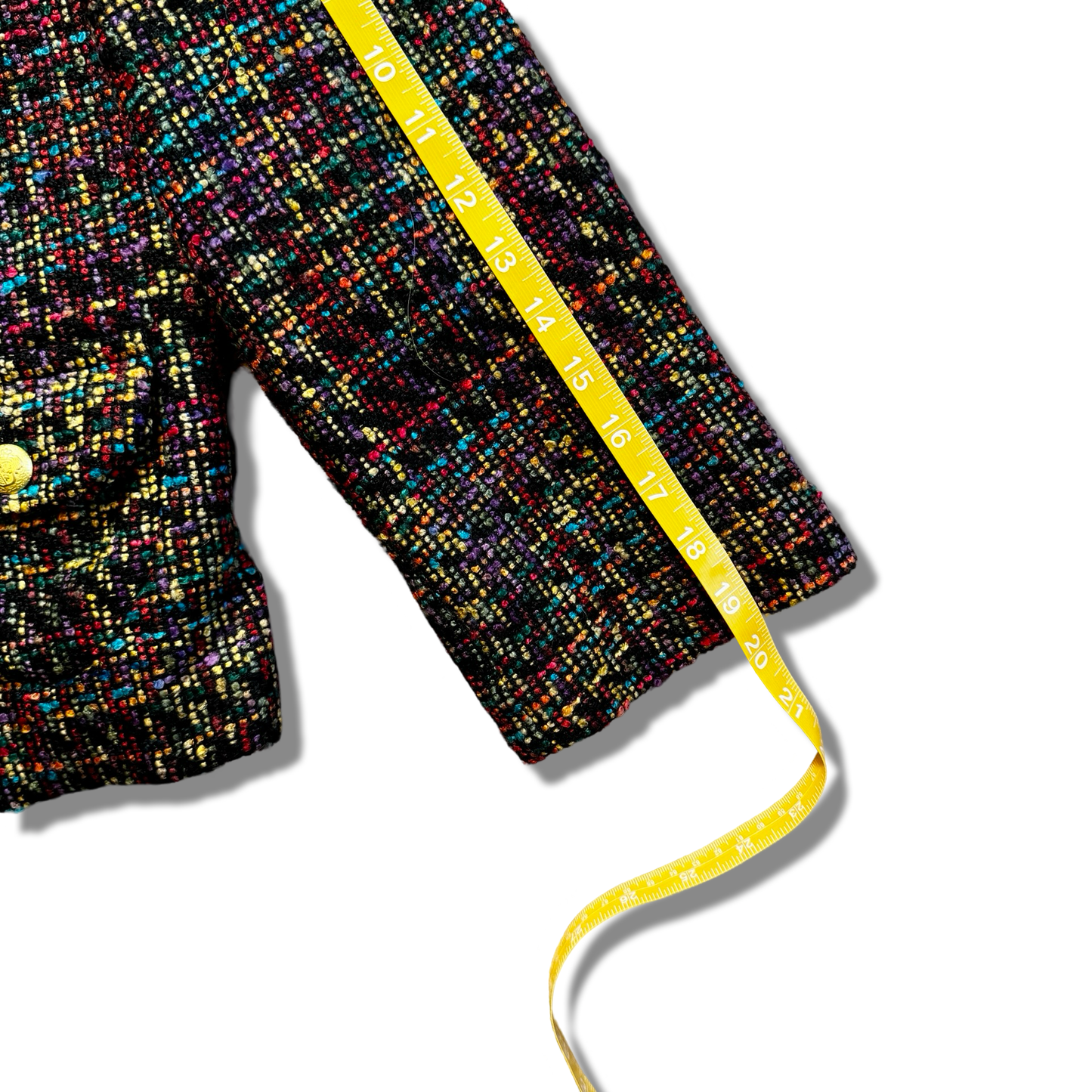 Colorful Sandro Button-Up Tweed Jacket