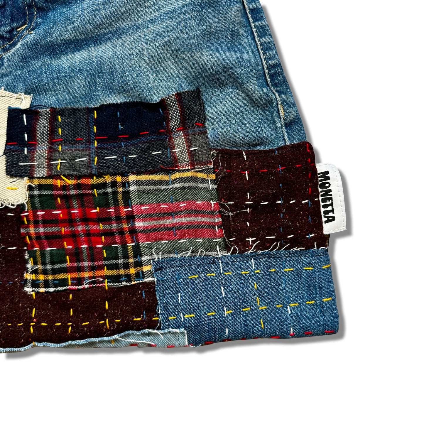 Denim x Flannel Shashiko Messenger Bag
