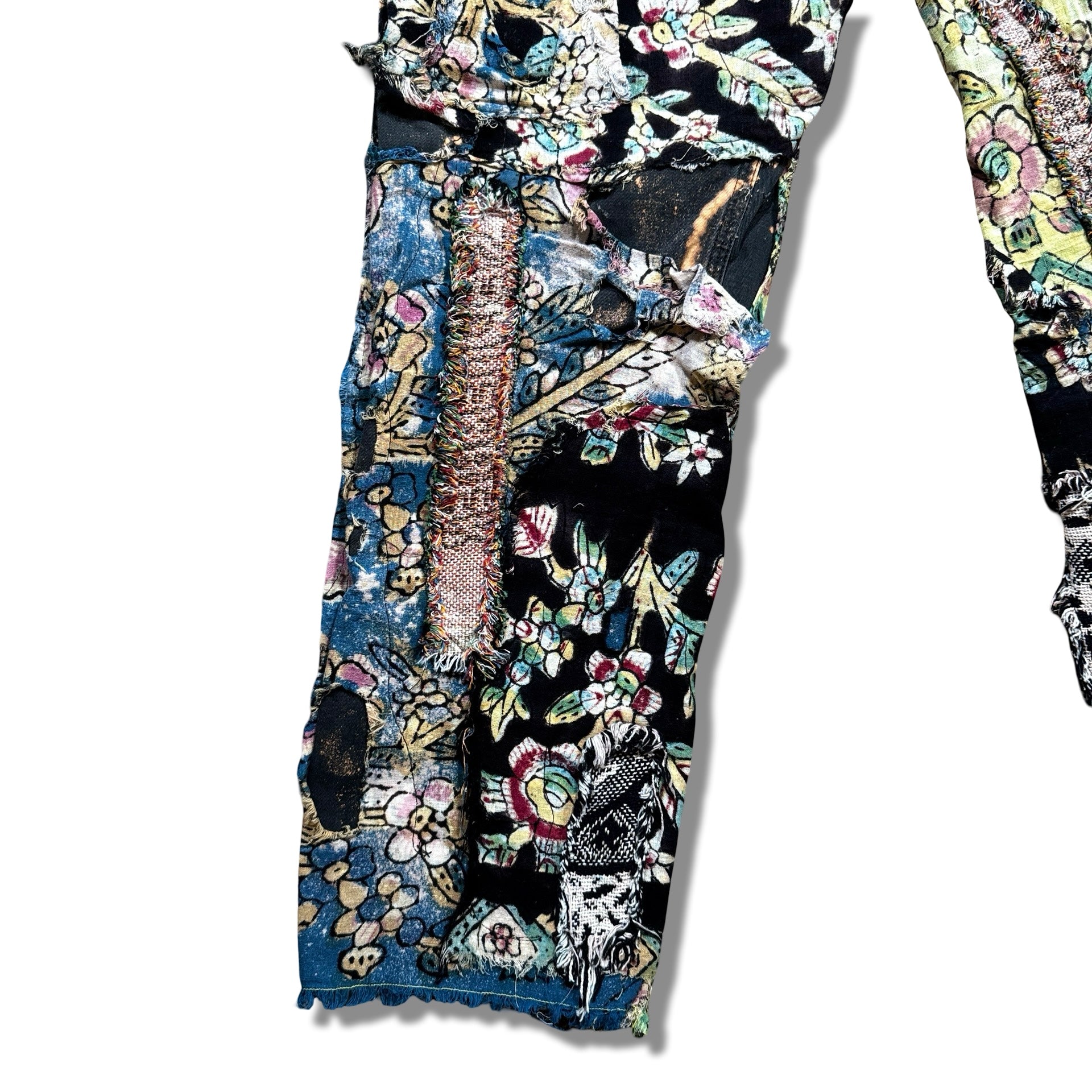 Reworked Vintage Carhartt Jeans - Black & Floral