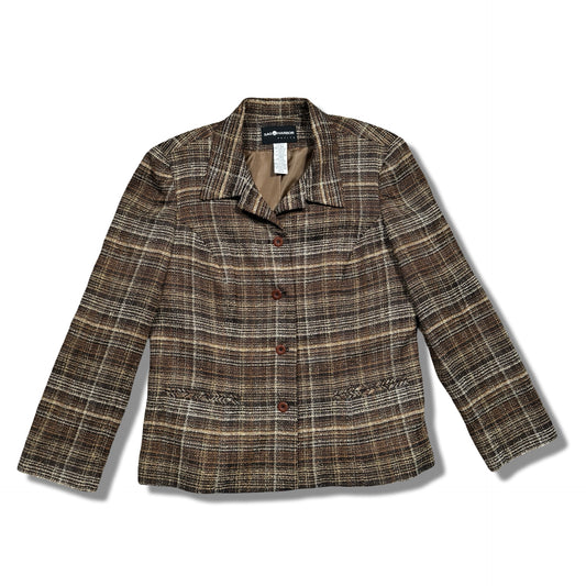 Vintage Sag Harbor Autumn Check Blazer