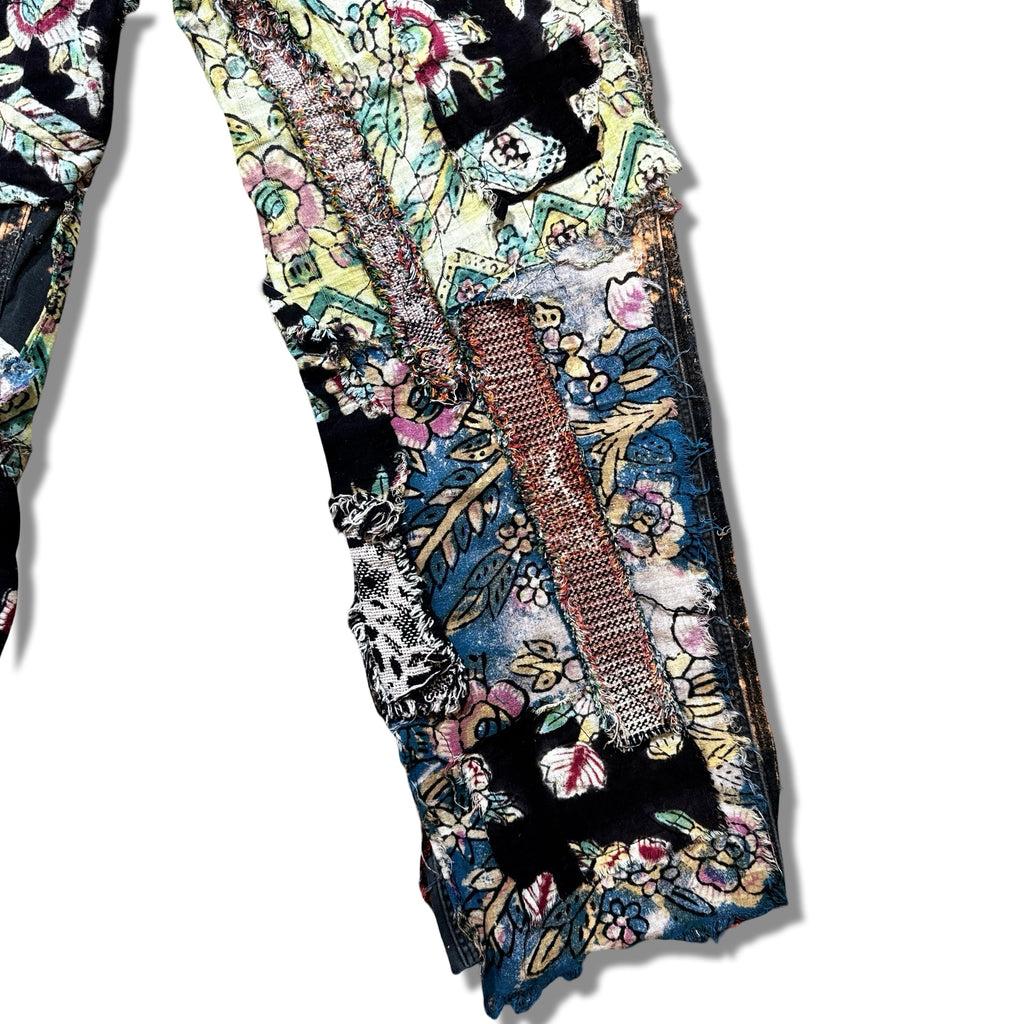 Reworked Vintage Carhartt Jeans - Black & Floral