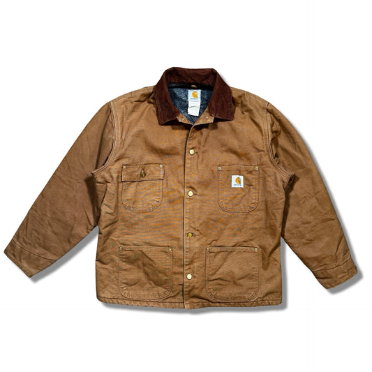 Vintage Carhartt Brown Duck Fleece-Lined Work Jacket