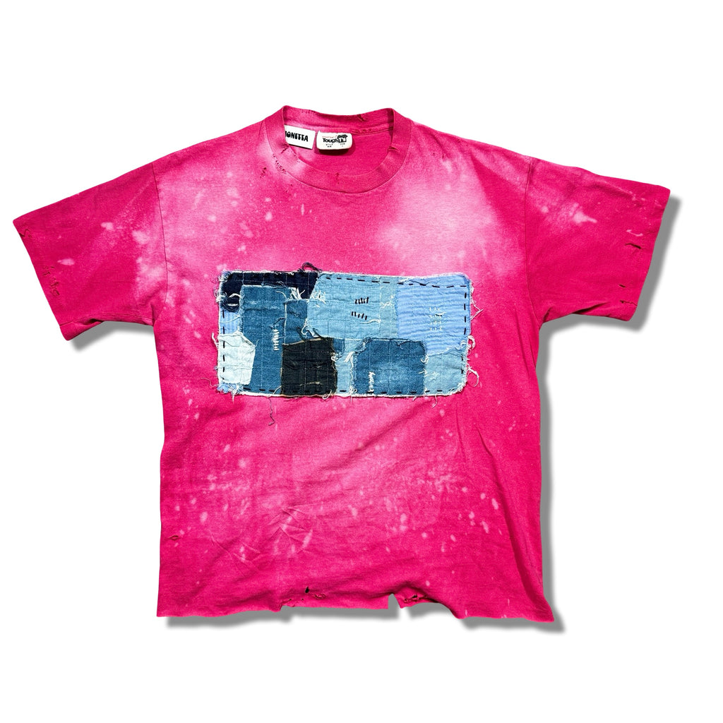 Boro-Inspired Pink Tee