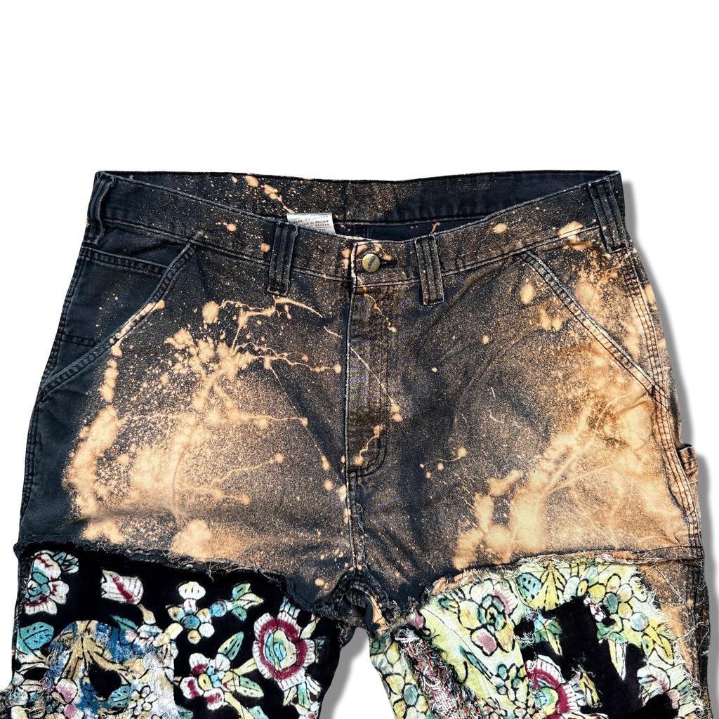 Reworked Vintage Carhartt Jeans - Black & Floral