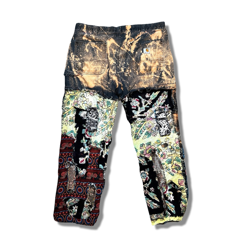 Reworked Vintage Carhartt Jeans - Black & Floral