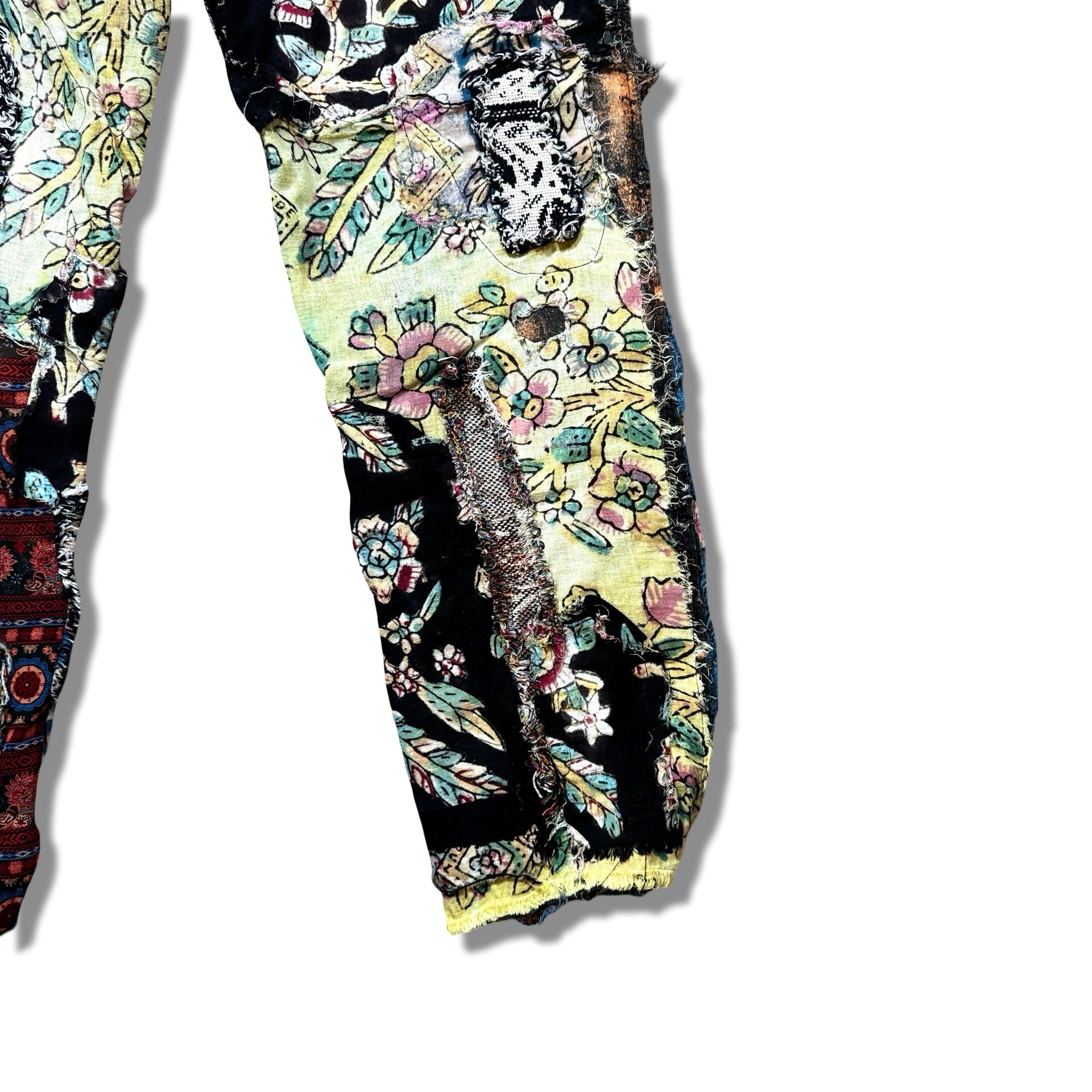 Reworked Vintage Carhartt Jeans - Black & Floral