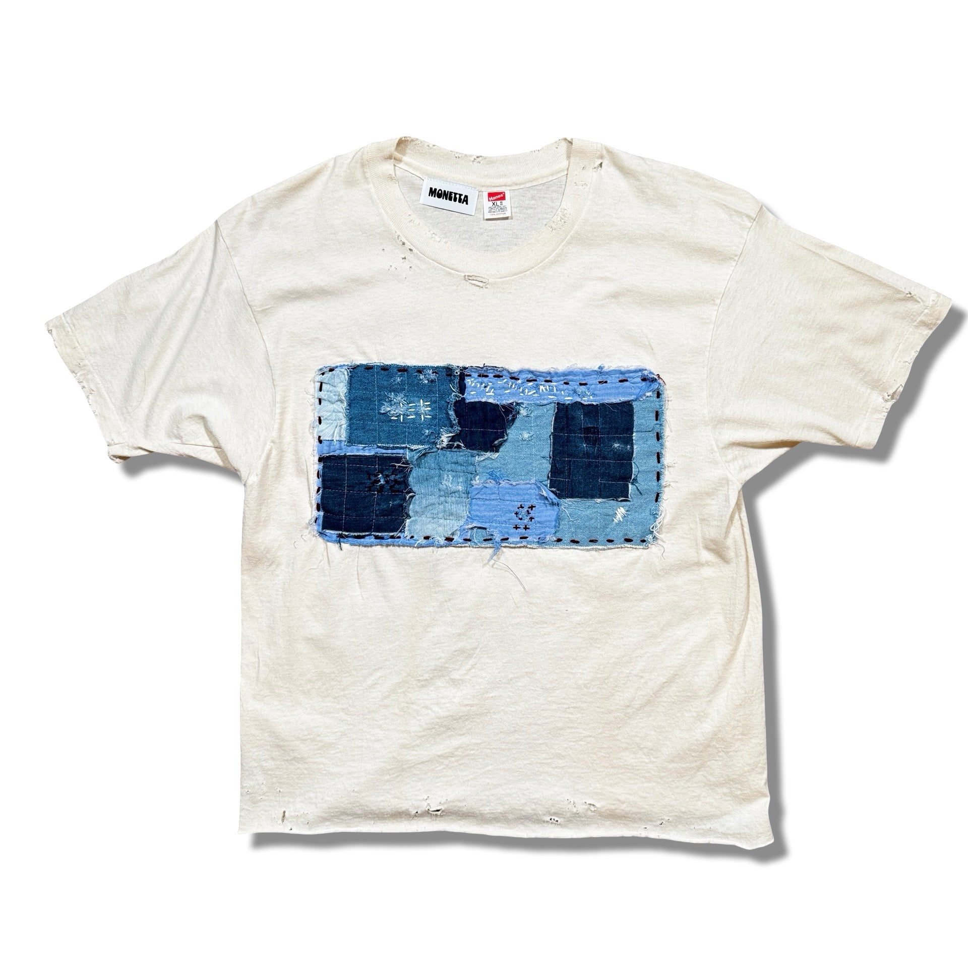 Boro-Inspired White Tee