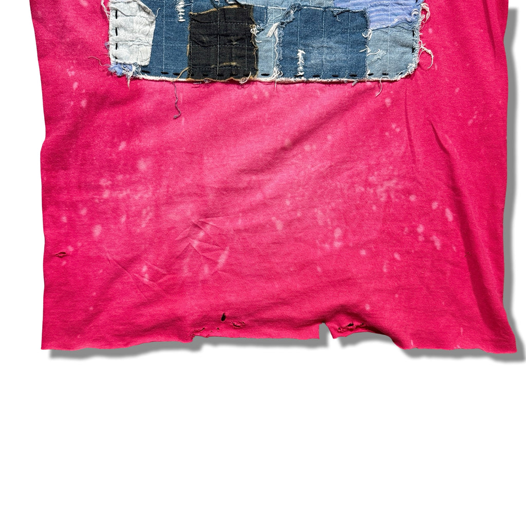 Boro-Inspired Pink Tee