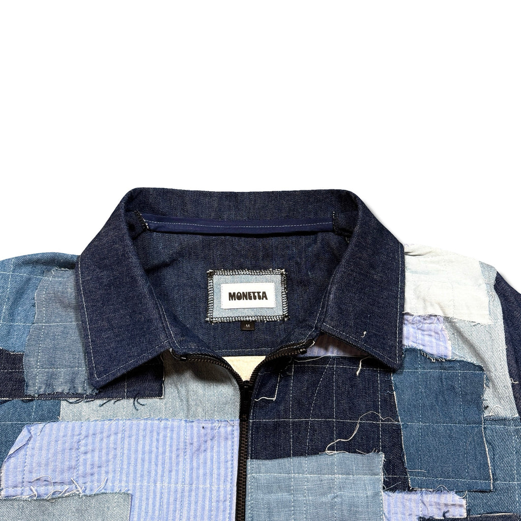 Boro-Inspired Patchwork Denim Jacket