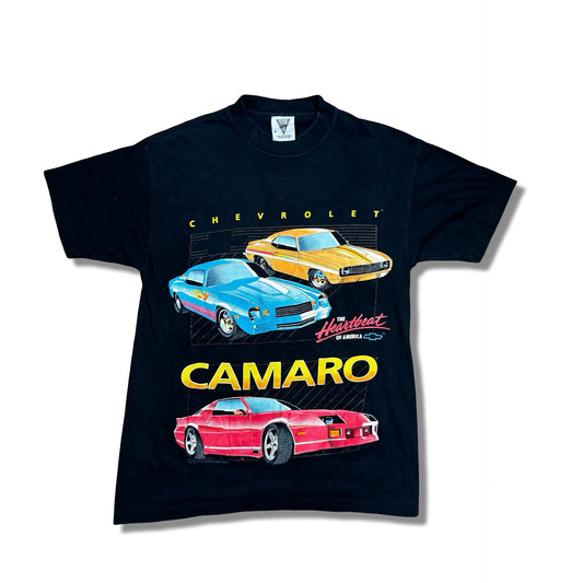 1990s Chevrolet Camaro “Heartbeat of America” Black Graphic T-Shirt