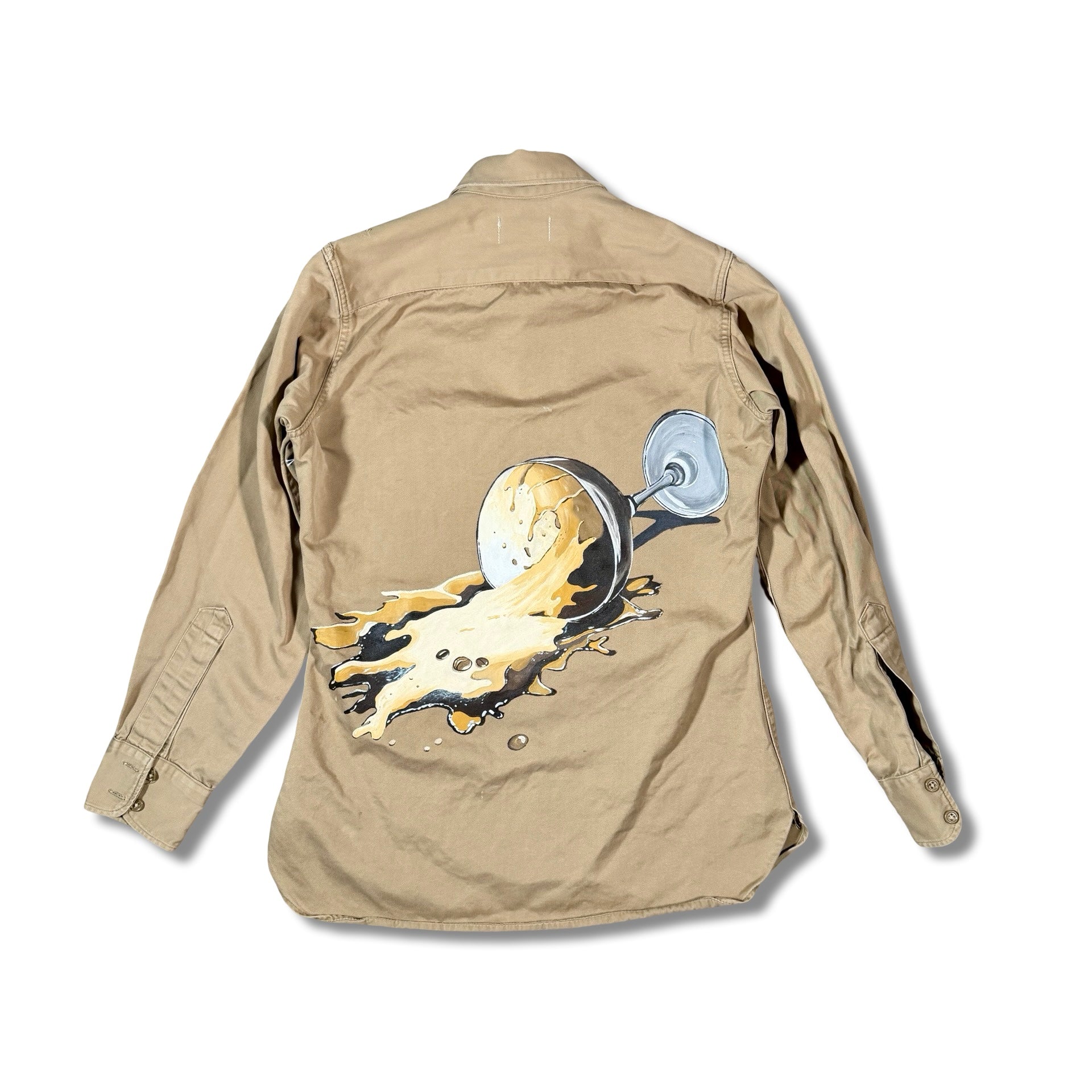 Handpainted Espresso Martini Button Up