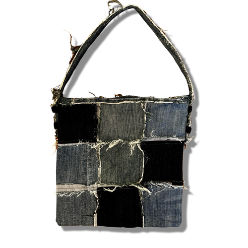 Patched Denim Mini Tote