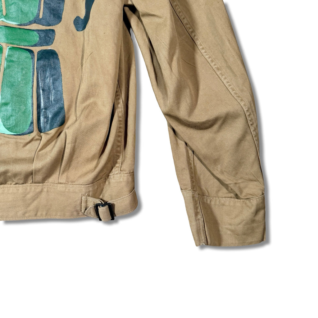 Handpainted Coffee Scene Jacket